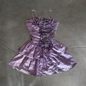 Y2K BCBG Lilac Crinkle Fairy Princess Dress